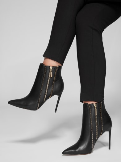 white sandal booties