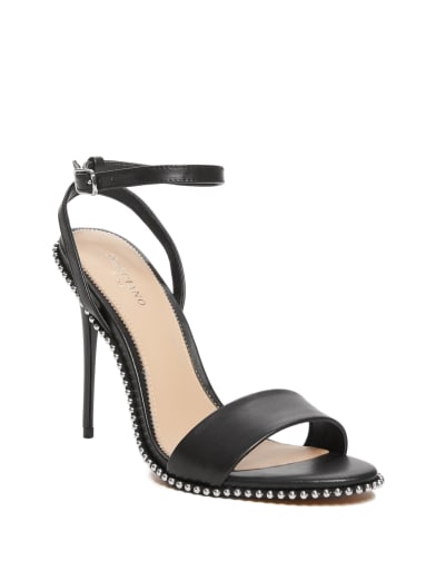 guess black sandal heels