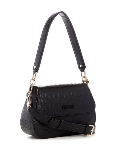 guess black clutch purse