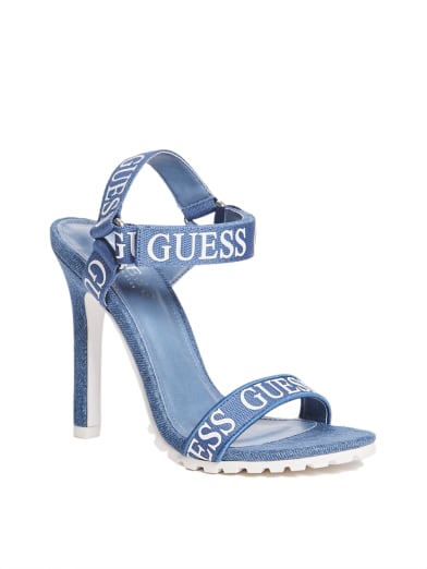 guess denim heels