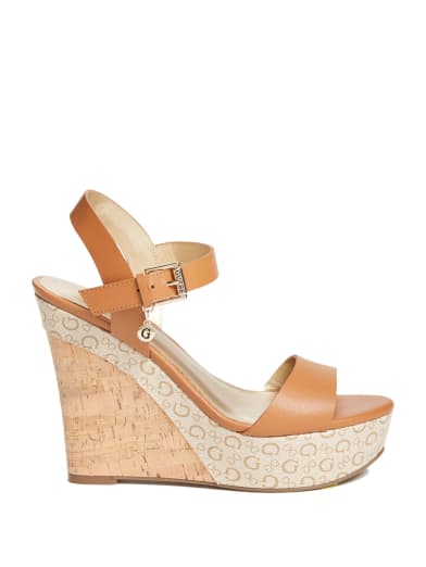 guess tan wedges