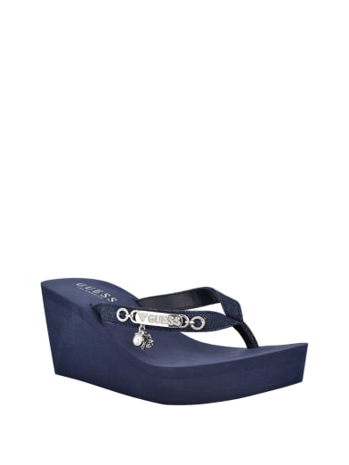 guess denim wedges