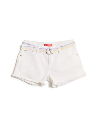 guess white shorts