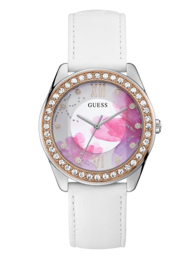 pink guess watch