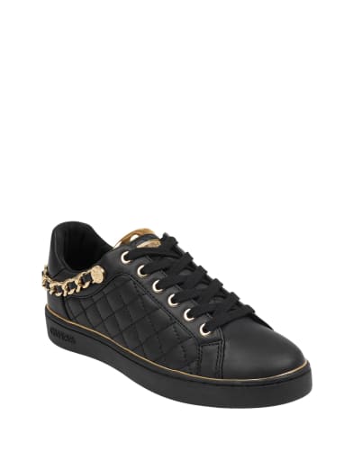 guess black and gold shoes