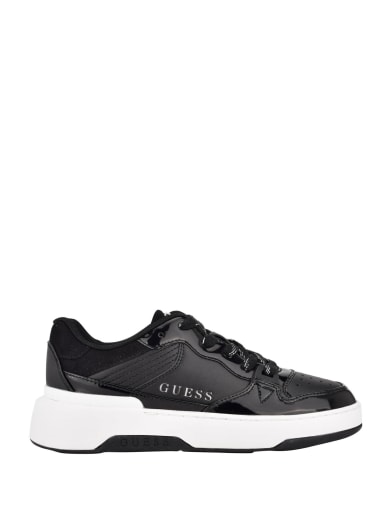 guess black and white sneakers