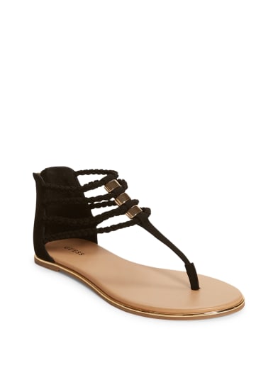 mini wedge braided gladiator sandals