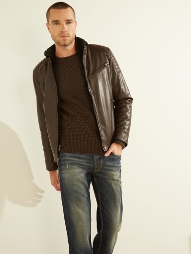 guess leather jacket price