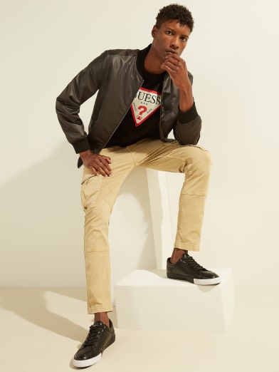 guess jake quilted bomber jacket