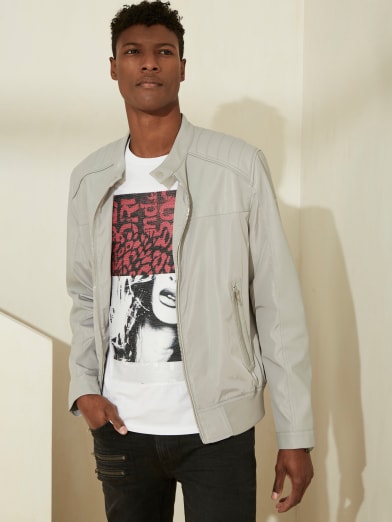 guess reflective bomber jacket