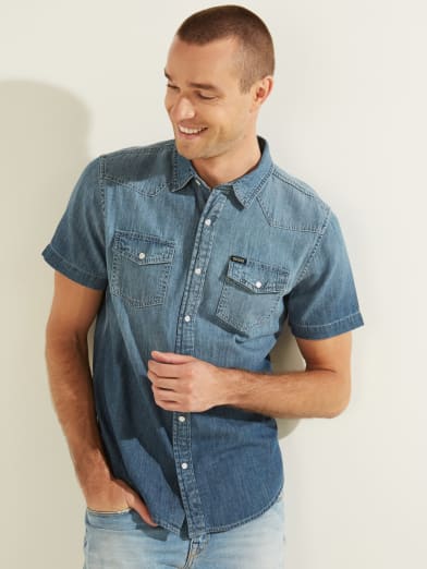 guess denim shirts