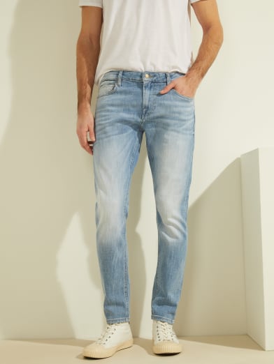 Men S Light Wash Denim Jeans Guess