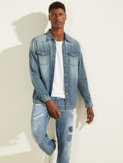 Guess mens jeans sale clearance