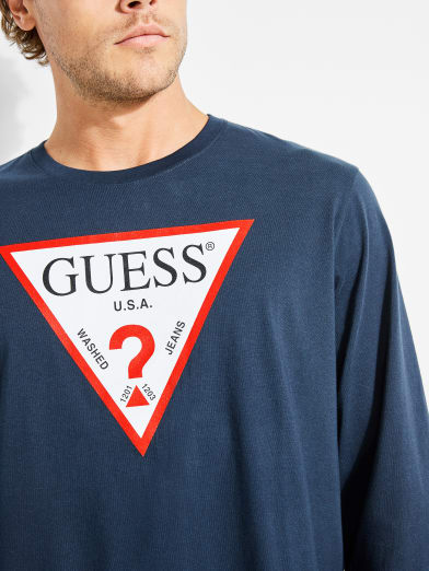 Men S Long Sleeve Shirts Tees Guess