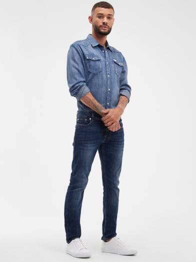 guess men's regular straight jeans