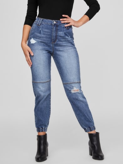 guess denim joggers