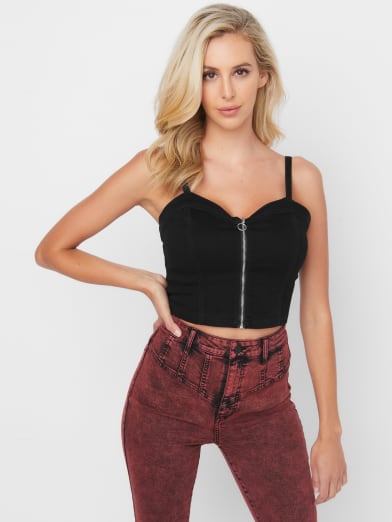 guess denim bustier