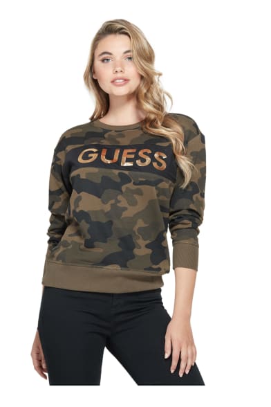 guess camo sweatshirt