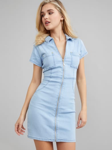 guess light blue dress