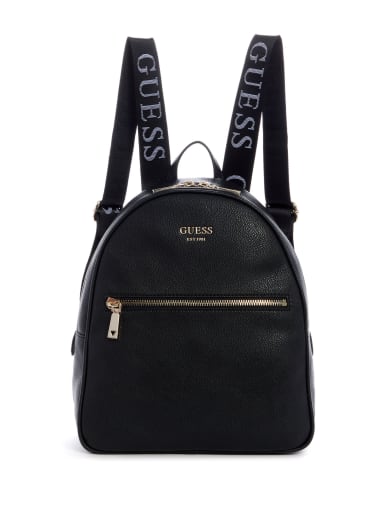 guess black and white backpack