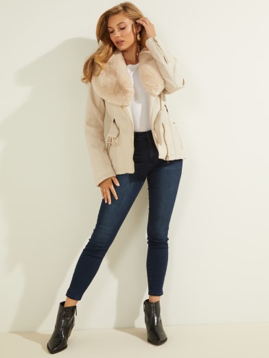 guess eco leather jacket
