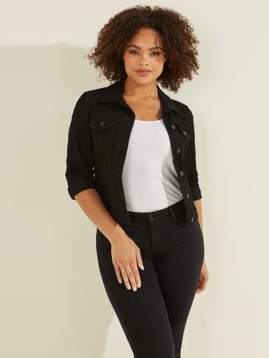 guess black jacket womens