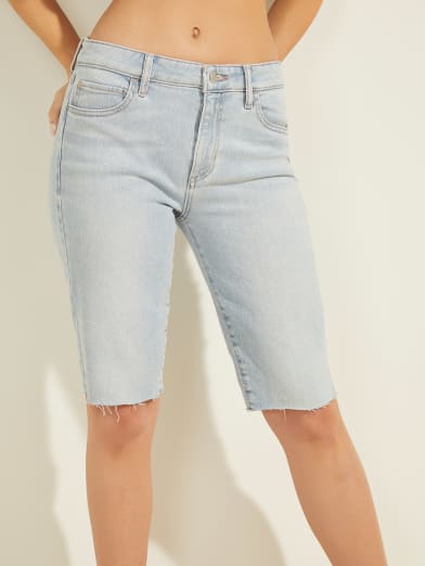 Women's denim bermuda shorts sale Clearance