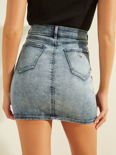 mid length denim skirts mens