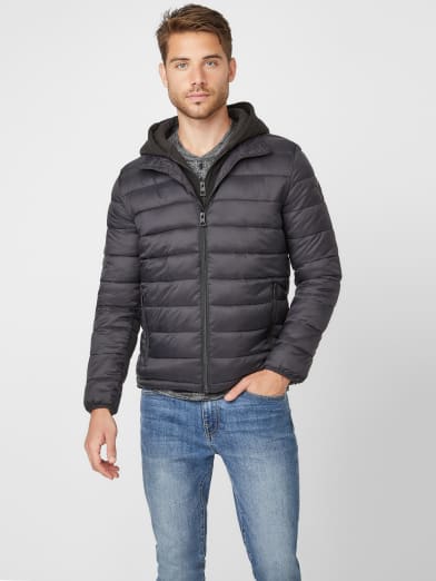 mens guess bubble jacket