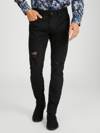 guess black ripped jeans