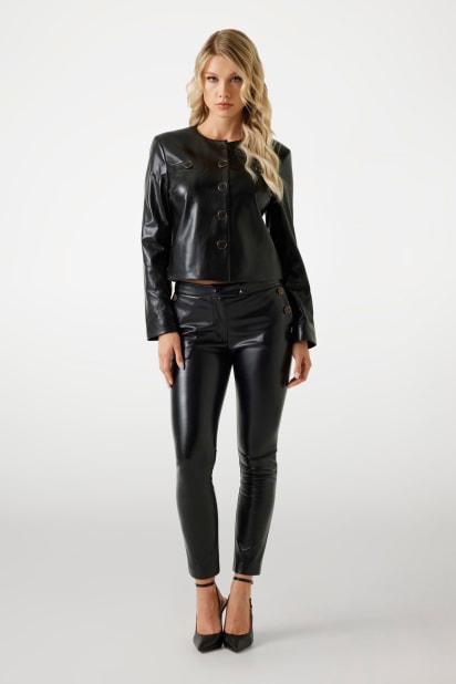 MARCIANO by GUESS® Marciano crop kesim suni deri ceket