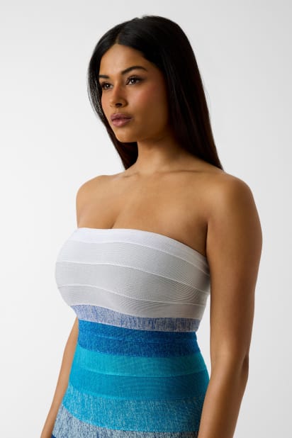 blue ombre bandage dress Sharona Mini Dress main image 0