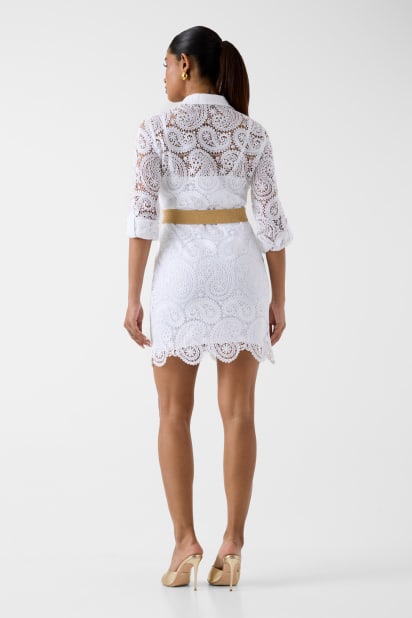 marciano white lace dress MARCIANO BY GUESS CELESTE LACE DRESS TRUE WHITE | Online Outlet