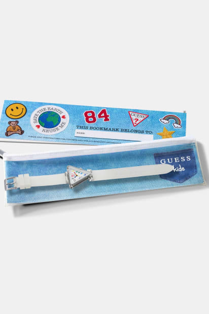 GUESS® Kids Ceas analogic triunghiular din silicon 35 mm Girls