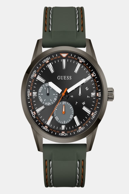 GUESS Orologio Uomo 44mm – Cassa Acciaio Oro E Quadrante Champagne – Bracciale Lucido