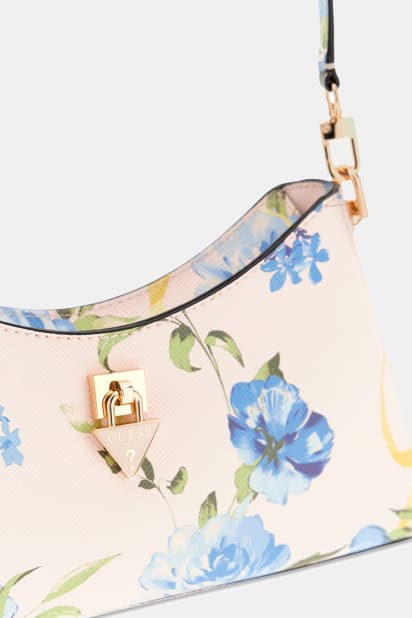 Borsa A Tracolla ADISA In Ecopelle Con Stampa Floreale, Regolabile, Per