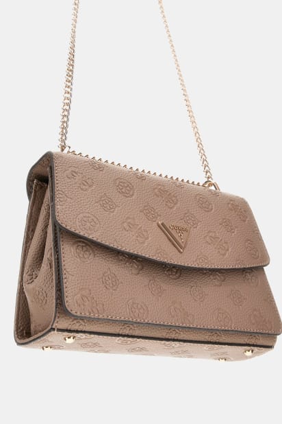 GUESS® Cresidia 4G ve Peony logolu mini çapraz çanta Kadın
