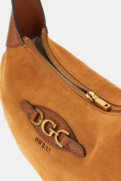 Malva süet deri omuz çantası Kadın | GUESS® Geçmiş Koleksiyonlar