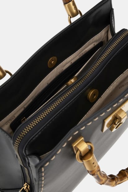 Bolso de mano Stephi con asas de bambú Mujer | GUESS® Colecciones