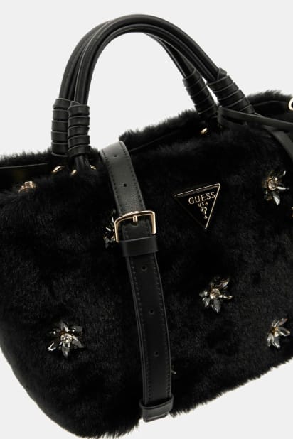 Shaida yapay kürk mini el çantası Kadın | GUESS® Geçmiş Koleksiyonlar