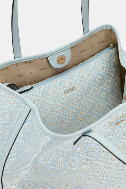 GUESS® Geantă maxi Vikky din rafie pentru femei