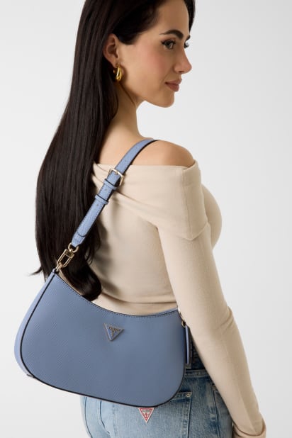 GUESS® Noelle Saffiano omuz çantası Kadın