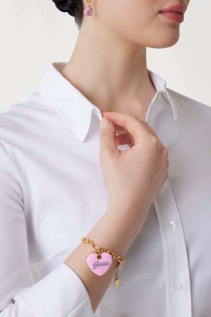 GUESS Bracciale Donna Color My Day In Acciaio Oro Rosa Con Zirconi - Elegante E Moderno