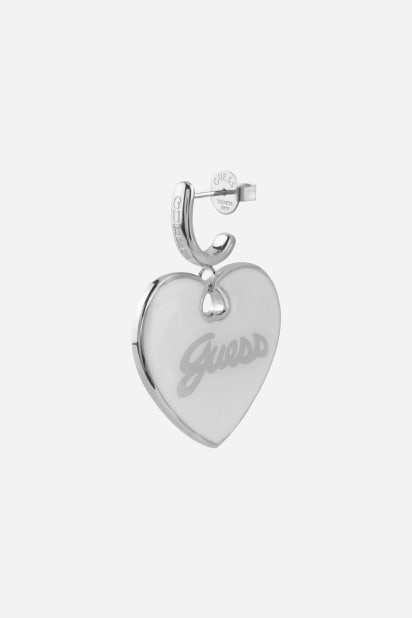Orecchini a cerchio con diamanti in oro 14k: Huggie Dangle, accento di moissanite - Italia