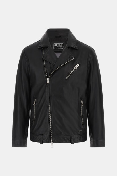 【えいぼー】leather jacket GUESS® Genuine leather jacket Men