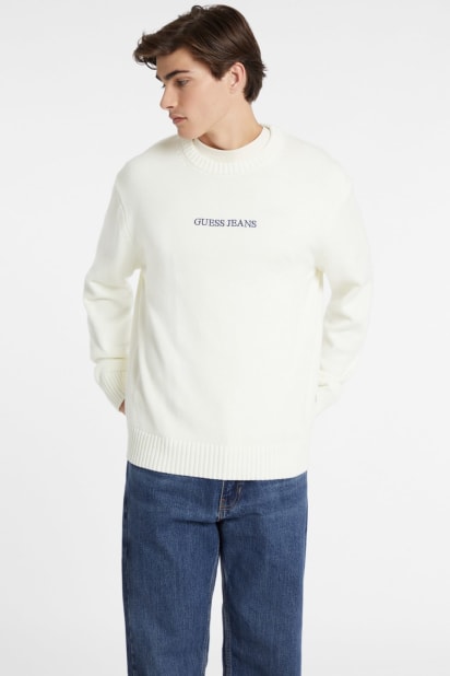 Embroidered Logo Sweater Men | GUESS Jeans®