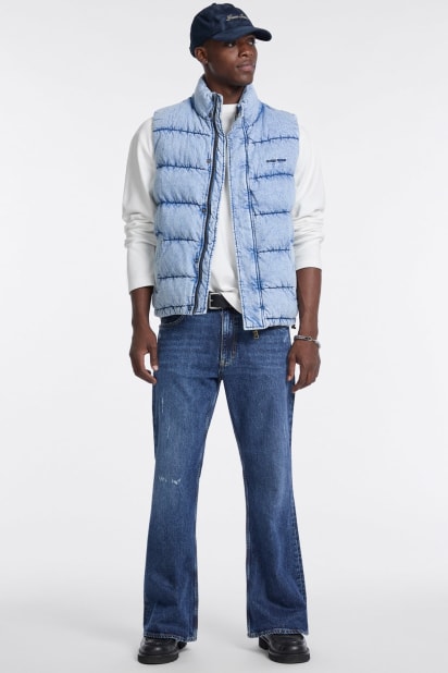 【ライトブルー(MWCH)】GUESS JEANS ダウンベスト (M)VEST GUESS｜GUESS JEANS ダウンベスト (M)VEST | Rakuten Fashion(楽天