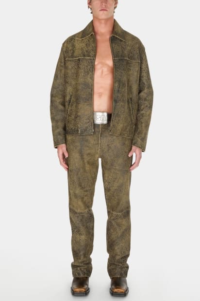 GUESS® Crackled leather jacket