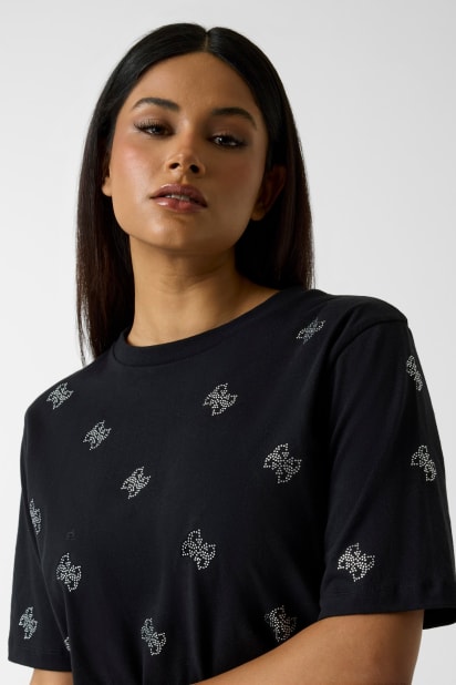 GUESS® Tricou cu strasuri 4G pentru femei