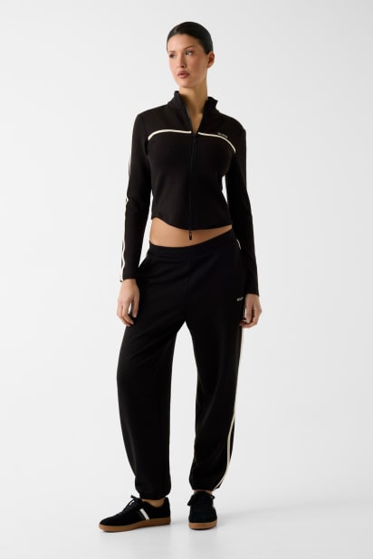 GUESS® Tam zıplı logo sweatshirt Kadın